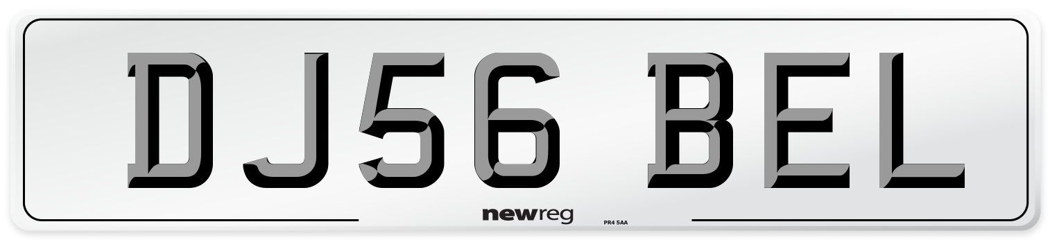 DJ56 BEL Number Plate from New Reg